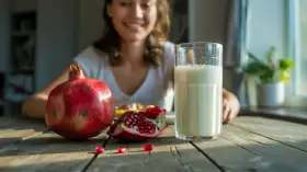 Pomegranate with kefir